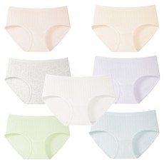 여아용 소프트 골지 학생 코튼팬티 7종 세트