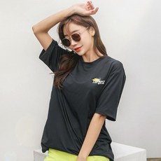 HMUS 女款 Regulus 寬鬆版防曬上衣, 黑色