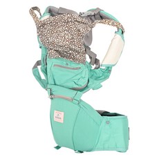 YODA 優的寶貝 嬰兒成長型座椅式揹帶, 加寬加厚雙肩帶, 座椅設計 輔助支撐寶寶 適用於3~36個月孩童, 薄荷綠, 1個, 100公分(39吋)