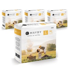 MAYBY 褲型尿布, 104片, L
