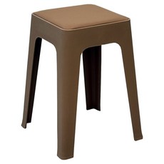 일상도구 사각 쿠션 스툴, 브라운, 1개