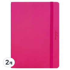 Bfancy My Day 精裝硬殼可彎折綁帶萬年手帳, 粉紅色, 2個