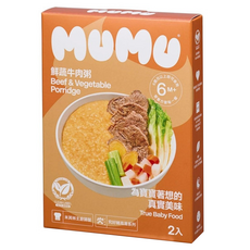 MUMU 寶寶粥 2入, 鮮蔬牛肉, 150g, 1盒