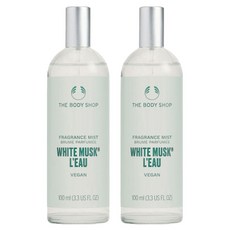 더바디샵 로 후레그런스 바디미스트 화이트 머스크, 100ml, 2개