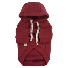 Grooming Dog 寵物刷毛連帽T恤, 酒紅色