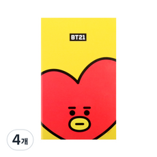 BT21 다이어리S + 스티커 + 포토 프레임 카드, 타타, 4개