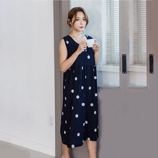 디에스도씨 여성용 냉감 네이쳐마 민소매 잠옷 원피스
