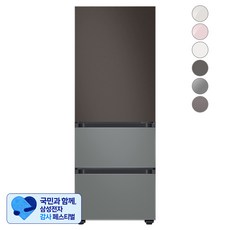 [삼성 감사 페스티벌] [색상선택형] 삼성전자 비스포크 김치플러스 냉장고 방문설치, 코타 차콜 + 새틴 그레이 + 새틴 그레이, RQ33A74A1AP