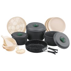 티에라 아웃도어 경질 코펠세트 THB-2003 5~6인용, 혼합 색상, 1세트