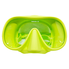 AQUATEC 男用無框矽膠單面鏡 寬版 MK-202 青檸綠 潛水用品, 177 x 97mm