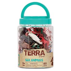 TERRA BY BATTAT 海洋生物玩具 3歲以上 60個, 海洋生物 多色, 1桶