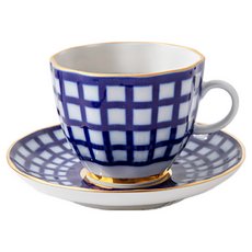 임페리얼포슬린 콰트로 튤립 커피잔 140ml + 소서 세트, 혼합색상, 1세트