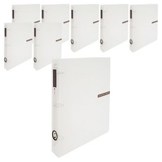 ECO Chungwoon 彩色芯片 3孔 D型環活頁夾 3cm A4, 透明, 8個