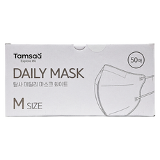 Tamsaa 日常鳥嘴型立體口罩 韓國製, 50片, 1盒, 白色