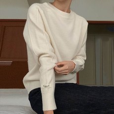 andstyle 女款標籤袖圓領針織套頭衫 261555