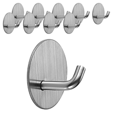 高黏性不銹鋼圓環掛鉤, 2組, 單色