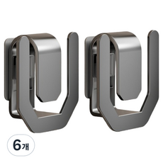 오로리팡 욕실화 후크 거치대, 그레이, 6개
