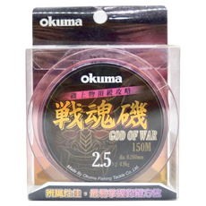 okuma 寶熊釣具 尼龍線 戰魂磯 God of war 3號 LSGW3150, 粉紅色 + 黑色, 1捲