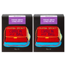 CAFFE MUSEO 哥倫比亞低咖啡因茶包式咖啡, 10g, 14包, 2盒