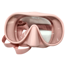 AQUATEC 無框矽膠單面鏡 MK-202 男用 寬版 潛水用品, 177 x 97mm, 珊瑚粉紅Black Coral Pink