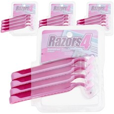 Razors 4女用美體刀 粉色, 4個, 4入