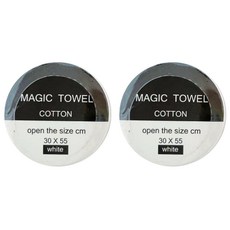 Woni's 一次性硬幣沐浴巾, 白色, 2個, 30入