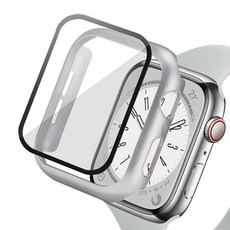 LuA lovel Apple Watch增強玻璃全立方體盒, 亮銀