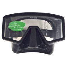 AQUATEC 無框矽膠廣角三視窗面鏡 MK-355N, 黑色