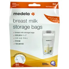 Medela 母乳儲存袋 6oz/180ml, 50片, 1組