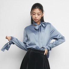 미쏘 여성용 보우 디테일 블라우스