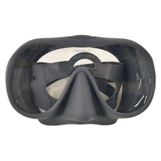 AQUATEC 無框矽膠單面鏡 男用 寬版 MK-202_ 潛水用品, 177 x 97mm, 冷灰Cool Gray