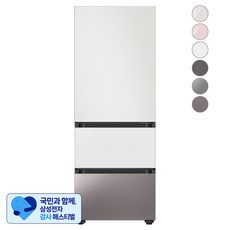 [삼성 감사 페스티벌] [색상선택형] 삼성전자 비스포크 김치플러스 냉장고 방문설치, 코타 화이트 + 글램 화이트 + 브라우니 실버, RQ33A74A1AP