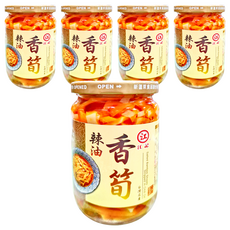 江記 辣油香筍，佐餐小菜, 320g, 5罐