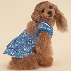 DOG-i 荷葉邊連身裙, 藍色, 1個