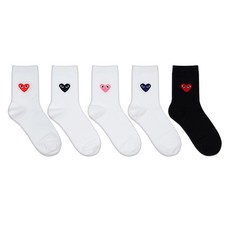 parkgoon 女款眼睛愛心中筒襪 5雙入