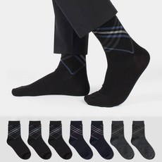 COZY LABEL 男士菱格紋亮點紳士襪 7雙組