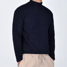 가이스토리 남성용 베이직핏 골지 챈들러 기모 반목 폴라 니트