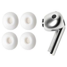 NUART Galaxy Buds3 Pro 相容矽膠耳塞, 4個, NATET-W-M, 白色