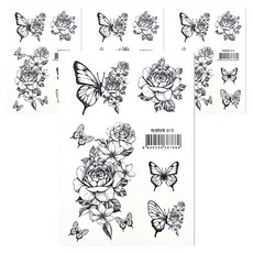 PASSET 紋身貼紙, 4組, 刻面刺青015