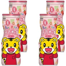 KYODA 京田製菓 巧虎寶寶米餅 6個月以上寶寶適用, 草莓味, 45g, 4瓶