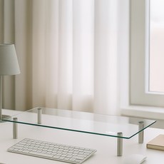 레토 강화유리 모니터받침대 LMS-G06, 혼합색상, 1개