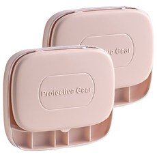 앤티스 프로텍티브 휴대용 다용도 보관 케이스 핑크, 2개