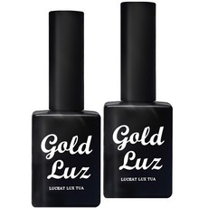 GOLDLUZ 底膠+免清潔封層膠基礎凝膠指甲油 2種組, 透明, 1套