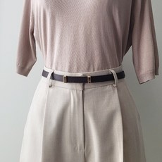 바비수 티거 골드 버클 원피스 코트 슬림 벨트