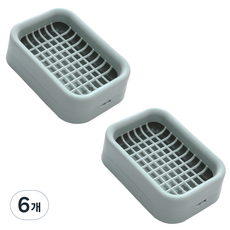 Hi Uncle 簡約馬卡龍色瀝水肥皂架, 6個, 藍色