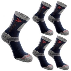 男款 Stance 氣墊長筒登山襪 5雙, 黑色, 5個