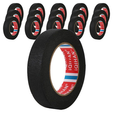 iQIHAN Dada 彩色紙膠帶 黑色 25 mm x 20 m, 16個