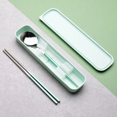 馬卡龍成人便當餐具組, 綠色, 1套