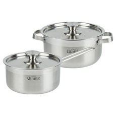 Kitchen-Art 電磁爐 GiantS IH 鍋具 2件組, 1套, 單一顏色, 單柄鍋 18cm + 雙耳鍋 20cm