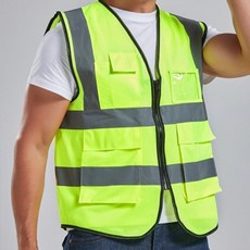 POTEGAR 360度夜光螢光反光工地安全背心